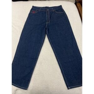 Vintage Mens Evisu Indigo Genes Made In Japan Blue Denim Jeans Size 42‎ Baggy